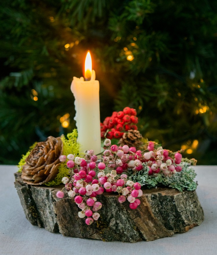 Make a candleholder Christmas craft
