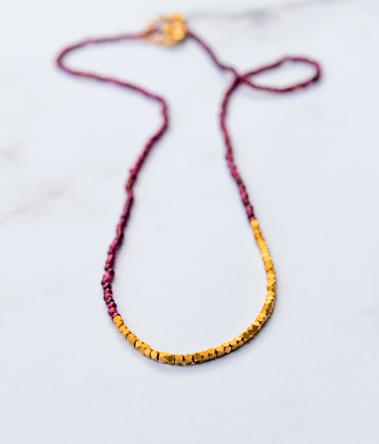 Quick Winter Craft: Make a Beaded Garnet Necklace