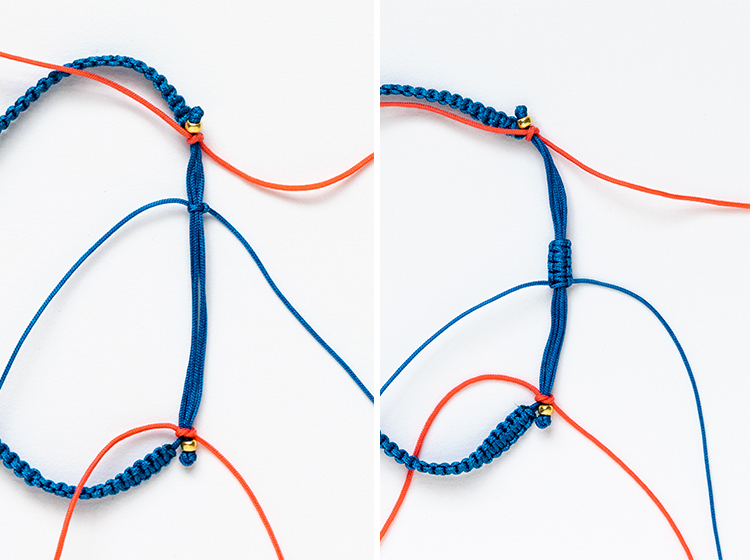 DIY Shell Bracelet cravate fermoir coulissant en fixant avec un cordon de ferraille